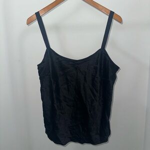 Classic Black Satin 100% silk Cami Top